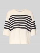 comma Relaxed Fit Pullover aus Lyocell-Mix Modell 'März' in Weiss, Grö...