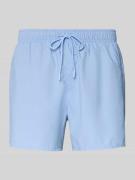Lacoste Badeshorts mit Logo-Stitching in Hellblau, Größe L