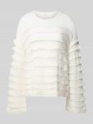 Gina Tricot Strickpullover im Stufen-Look mit Rundhalsausschnitt in We...