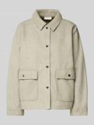 FREE/QUENT Hemdjacke mit Knopfleiste Modell 'Yanna' in Hellgruen Melan...