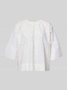 JAKE*S STUDIO WOMAN Bluse mit floraler Zier-Applikation in Offwhite, G...