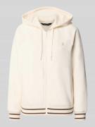 ARMANI EXCHANGE Regular Fit Sweatjacke aus Viskose-Mix mit Logo-Stitch...