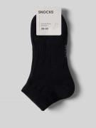 Snocks Socken mit elastischem Bund im 2er-Pack in Black, Größe 39/42