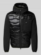 Blauer USA Daunenjacke mit Label-Patch Modell 'ALBERT' in Black, Größe...