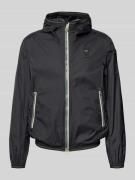 Blauer USA Jacke mit Label-Patches Modell 'Dodge' in Black, Größe L