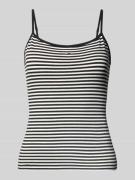 Tommy Jeans Slim Fit Trägertop aus Baumwoll-Mix in Black, Größe L