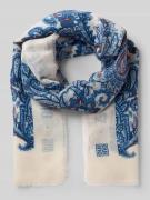 Oui Schal mit Allover-Paisley-Print in Hellblau, Größe 1