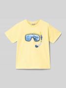 Mayoral Regular Fit T-Shirt mit Motiv-Print in Hellgelb, Größe 104