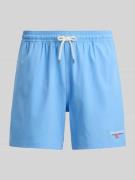 Polo Ralph Lauren Badeshorts mit Label Stitching in Hellblau, Größe L