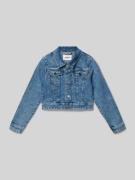 s.Oliver RED LABEL Regular Fit Jeansjacke aus Baumwoll-Mix in Blau, Gr...