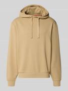 HUGO Relaxed Fit Hoodie aus reiner Baumwolle Modell 'DAPO' in Sand, Gr...