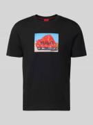 HUGO Relaxed Fit T-Shirt aus reiner Baumwolle Modell 'DOSTINO' in Blac...