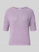 Marc O'Polo Loose Fit Pullover aus Baumwoll-Mix in Flieder, Größe L