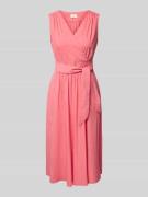 ROBE LÉGÈRE Midikleid mit V-Ausschnitt und Bindegürtel in Pink, Größe ...