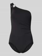 Michael Kors Badeanzug im One-Shoulder-Look in Black, Größe 36