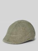 camel active Flat Cap aus Baumwoll-Leinen-Mix mit Label-Stitching in O...