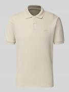 GAP Slim Fit Poloshirt mit Label-Stitching in Offwhite, Größe L