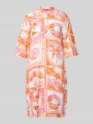 Emily Van den Bergh Knielanges Tunikakleid aus Viskose in Orange, Größ...