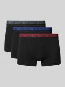HOM Slim Fit Trunks mit Logo-Stitching Modell 'Terry' im 2er-Pack in B...
