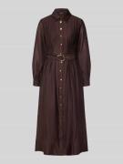 Forever New Abendkleid aus Lyocell-Mix mit Gürtel in Schoko, Größe 32