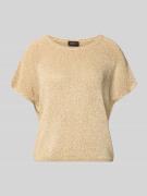 s.Oliver BLACK LABEL Relaxed Fit Strickpullover mit kurzem Arm in Beig...