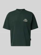 PROHIBITED T-Shirt mit Label-Stitchings und Rundhalsausschnitt in Dunk...