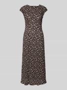 Mango Midikleid im Allover-Look Modell 'POME' in Black, Größe L