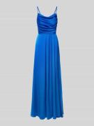 TROYDEN COLLECTION Abendkleid mit Wasserfall-Ausschnitt in Royal, Größ...