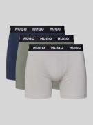 HUGO Skinny Fit Trunks aus Baumwoll-Mix im 3er-Pack in Mittelgrau, Grö...