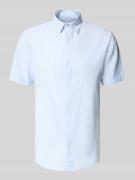 Jack & Jones Regular Fit Freizeithemd aus Baumwoll-Leinen-Mix in Hellb...