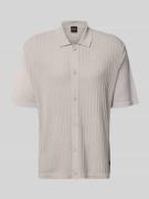 BOSS Orange Poloshirt aus Leinen-Baumwoll-Mix Modell 'AMICINO' in Sand...