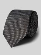 HUGO Seidenkrawatte mit Webstruktur in Dunkelgrau, Größe 1