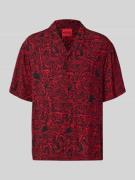 HUGO Relaxed Fit Freizeithemd aus reiner Viskose Modell 'ESPINO' in Ro...