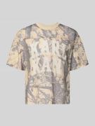 KARL KANI T-Shirt aus Mesh mit Logo in Beige, Größe L