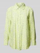 MORE Regular Fit Bluse mit Hemdblusenkragen in Neon Gelb, Größe 40