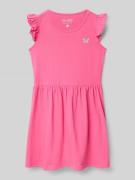 Blue Seven Kleid mit Rüschen und Motiv in Pink, Größe 104