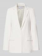 comma Slim Fit Blazer mit Pattentaschen in Weiss, Größe 34