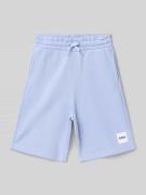 Boss Regular Fit Sweatshorts mit Tunnelzug in Bleu, Größe 152