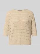 Luisa Cerano Strickpullover mit 1/2-Arm in Sand, Größe 40