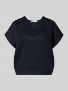 Lanius Relaxed Fit Bluse aus reinem Lyocell in Marine, Größe 34