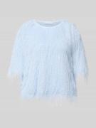 Copenhagen Muse T-Shirt mit Fransen Modell 'FALLON' in Hellblau, Größe...