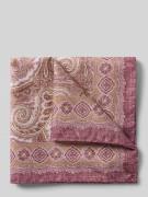 Verugia Einstecktuch mit Seiden-Anteil Modell 'Paisley' in Pflaume, Gr...