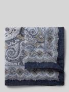 Verugia Einstecktuch mit Seiden-Anteil Modell 'Paisley' in Marine, Grö...