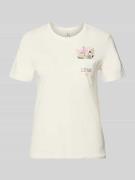 Only Regular Fit T-Shirt aus reiner Bio-Baumwolle Modell 'POLLY' in We...