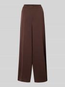 V by Vera Mont Stoffhose mit elastischem Bund in Schoko, Größe 34