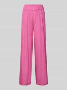 Lanius Wide Leg Stoffhose mit elastischem Bund in Pink, Größe 34
