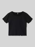 Only Regular Fit T-Shirt mit Viskose-Anteil Modell 'KONELLA' in Black,...