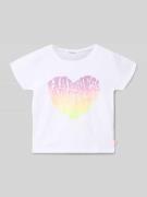 BILLIEBLUSH Regular Fit T-Shirt mit Statement-Print in Weiss, Größe 10...