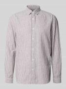 MCNEAL Regular Fit Freizeithemd aus Leinen-Mix mit Kentkragen in Mitte...