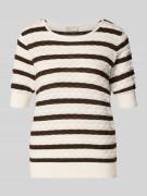 FREE/QUENT Strickshirt mit Rundhalsausschnitt Modell 'Dodo' in Hellbra...